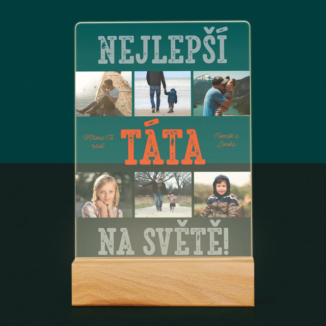 Fotokoláž: Nejlepší Táta Na Světě Snímky - Tisk Na Akrylovém Skle