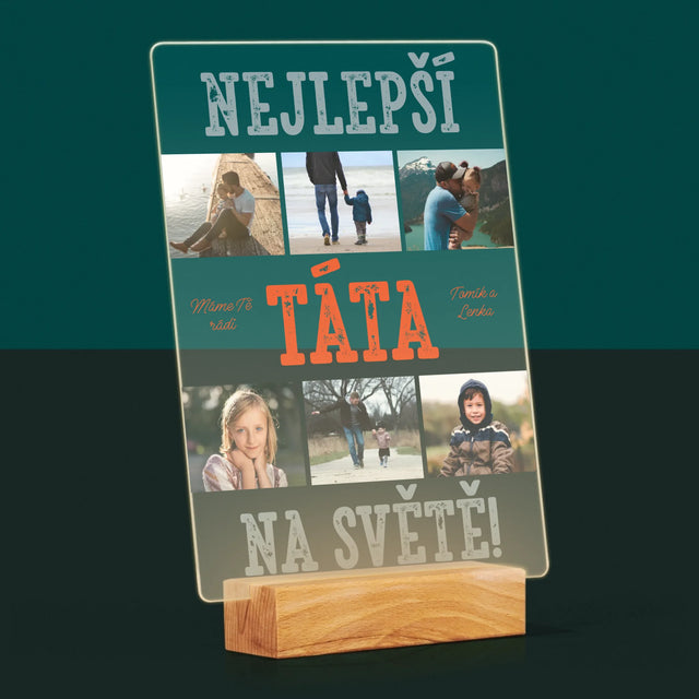Fotokoláž: Nejlepší Táta Na Světě Snímky - Tisk Na Akrylovém Skle