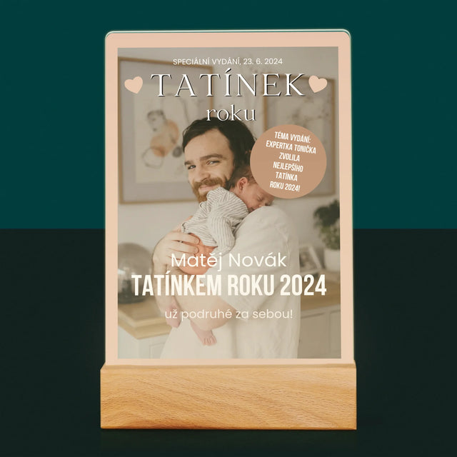 Obálka Časopisu: Tatínek Roku - Tisk Na Akrylovém Skle