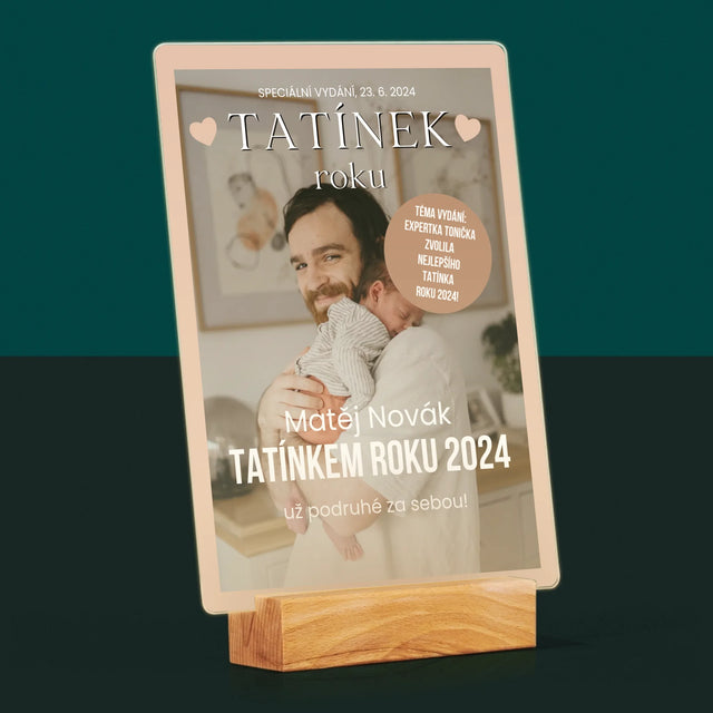 Obálka Časopisu: Tatínek Roku - Tisk Na Akrylovém Skle