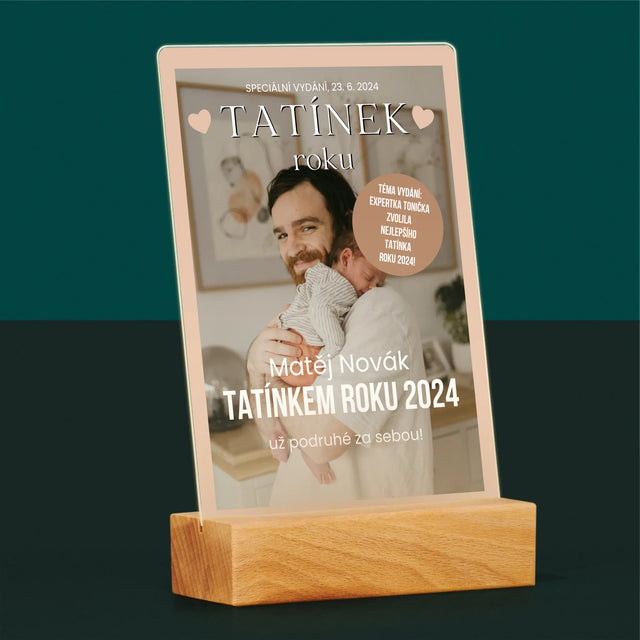 Obálka Časopisu: Tatínek Roku - Tisk Na Akrylovém Skle