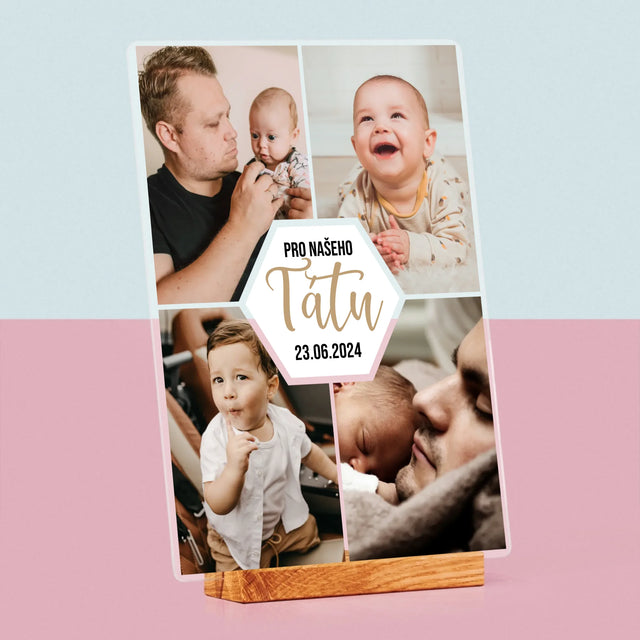 Fotokoláž: Pro Našeho Tátu - Tisk Na Akrylovém Skle
