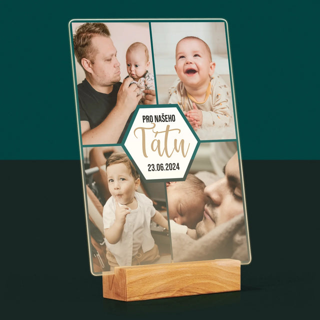 Fotokoláž: Pro Našeho Tátu - Tisk Na Akrylovém Skle