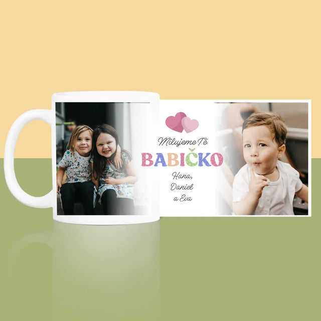 Fotokoláž: Miluji Tě, Babi - Hrnek