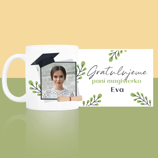 Fotka A Textem: Gratulujeme Paní Magisterko - Hrnek