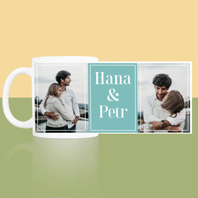 Fotokoláž: Pár Jména - Hrnek