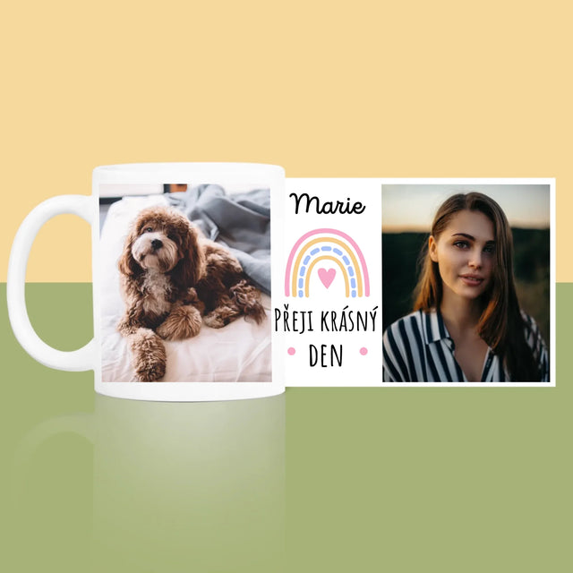 Fotokoláž: Přeji Krásný Den - Hrnek