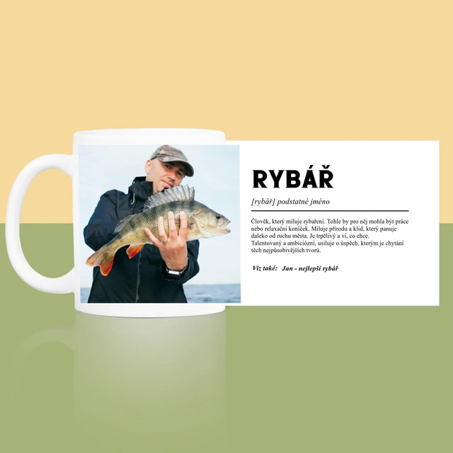 Fotka A Textem: Rybář Definice - Hrnek
