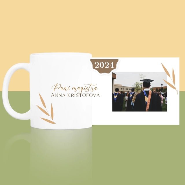 Fotokoláž: Paní Magistra - Hrnek