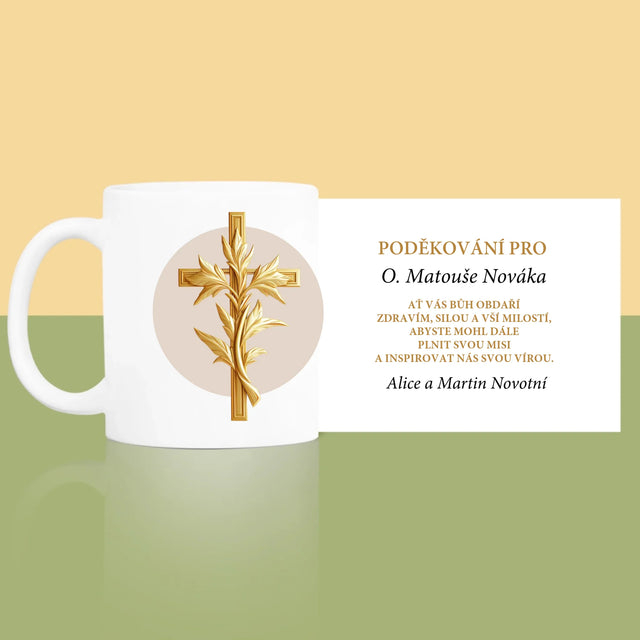 Jméno A Nápis: Poděkování Pro Kněze - Hrnek