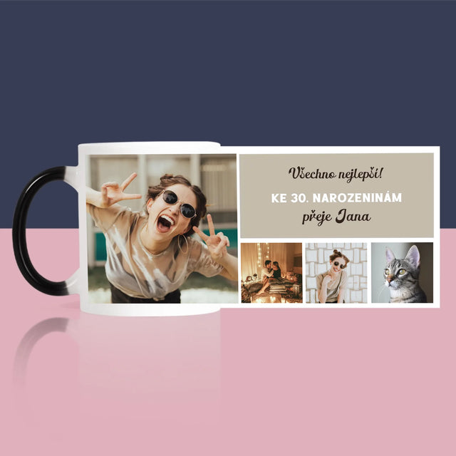 Fotokoláž: Narozeniny - Hrnek