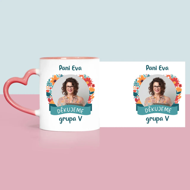 Fotka A Textem: Poděkování Paní Učitelce - Hrnek