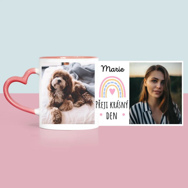 Fotokoláž: Přeji Krásný Den - Hrnek