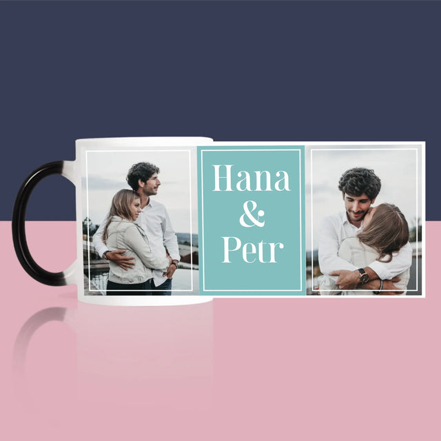 Fotokoláž: Pár Jména - Hrnek