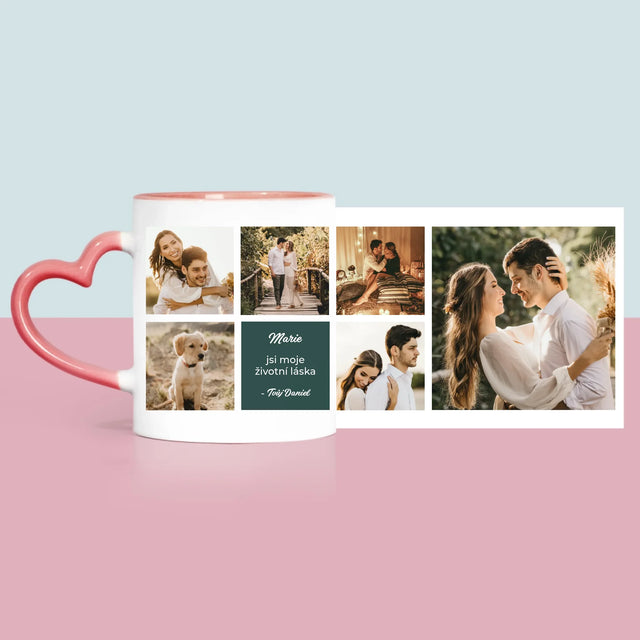 Fotokoláž: Koláž Milostná - Hrnek