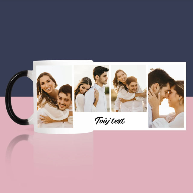 Fotokoláž: 4 Fotky A Nápis - Hrnek