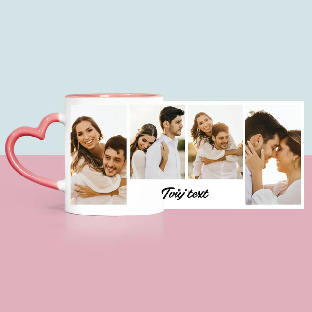 Fotokoláž: 4 Fotky A Nápis - Hrnek