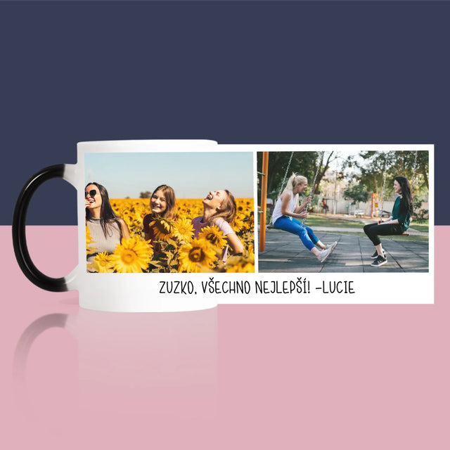 Fotokoláž: 2 Fotky A Nápis - Hrnek