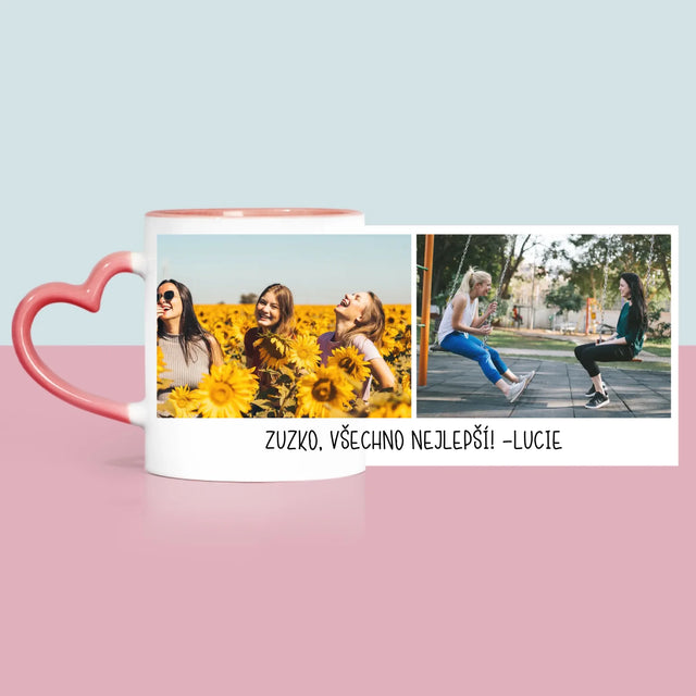 Fotokoláž: 2 Fotky A Nápis - Hrnek