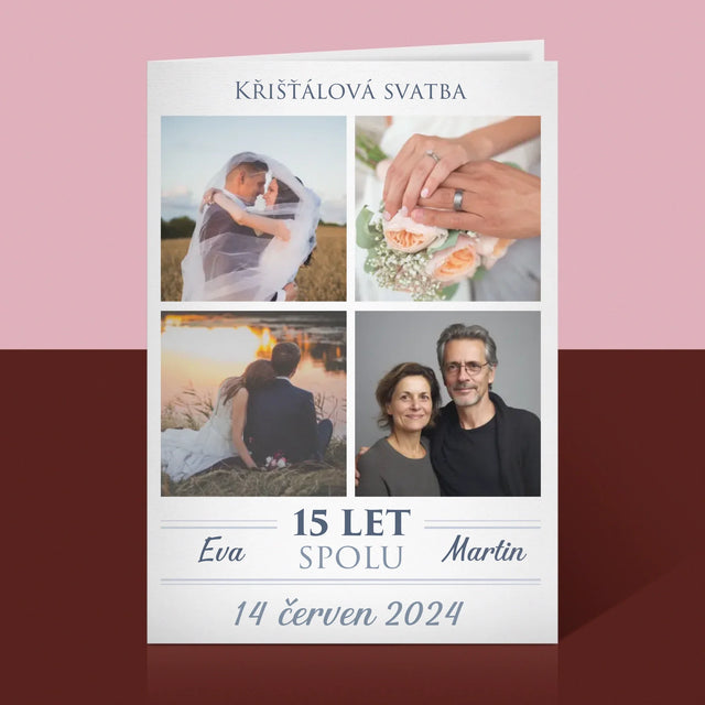 Fotokoláž: Křišťálová Svatba - Přání