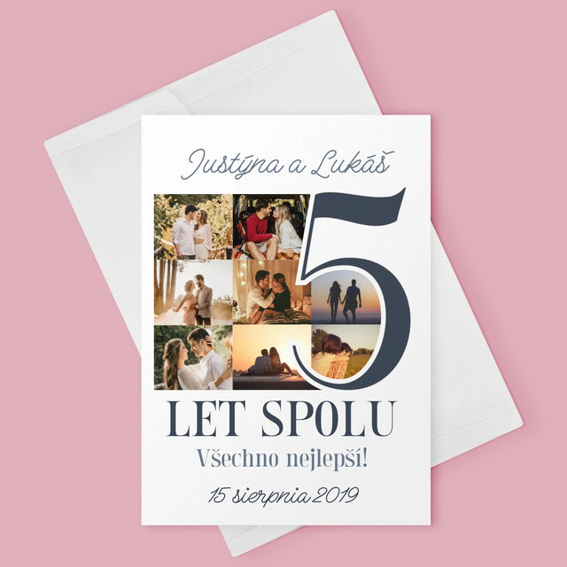 Fotokoláž: 5. Výročí - Přání