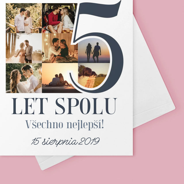 Fotokoláž: 5. Výročí - Přání