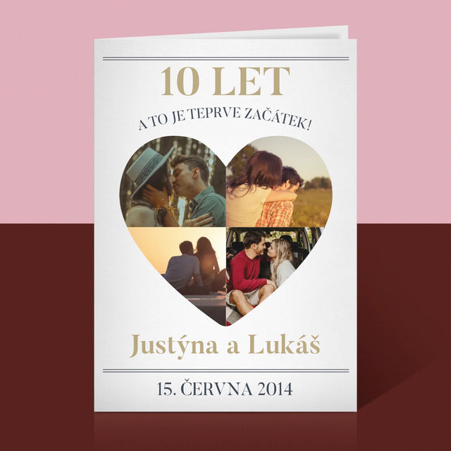 Tvar Z Fotek: Výročí Srdce - Přání