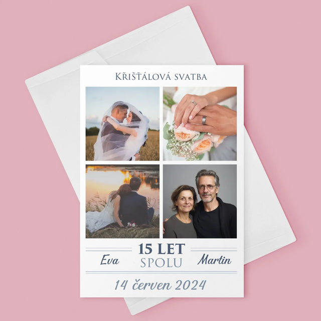 Fotokoláž: Křišťálová Svatba - Přání