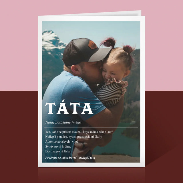 Fotka A Textem: Táta Definice - Přání