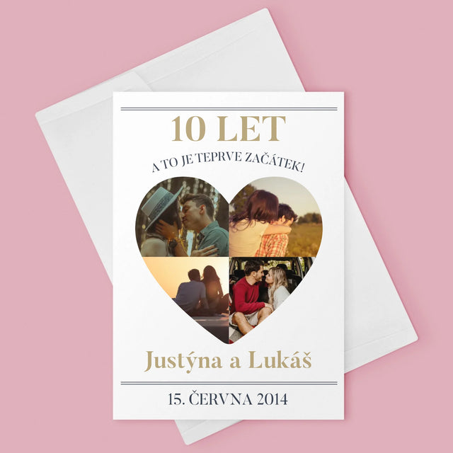 Tvar Z Fotek: Výročí Srdce - Přání