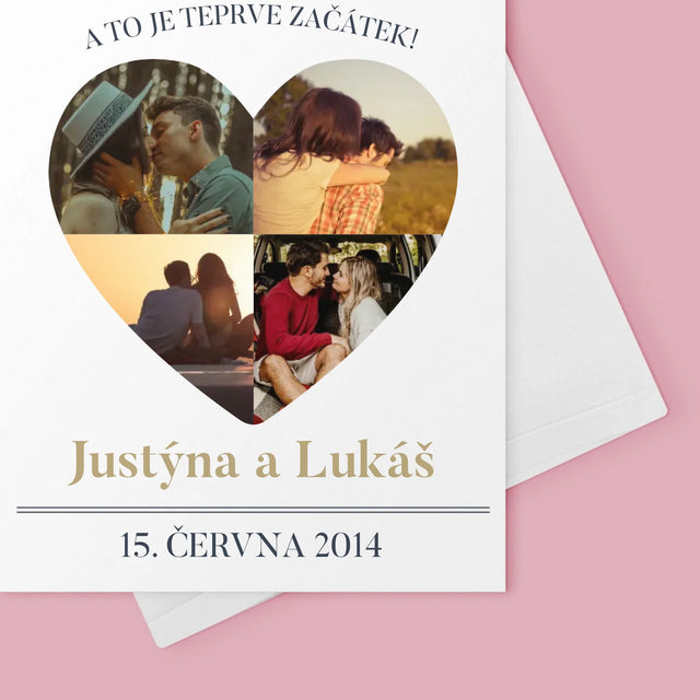 Tvar Z Fotek: Výročí Srdce - Přání