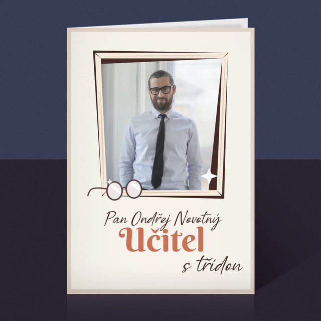 Fotka A Textem: Učitel S Třídou - Přání