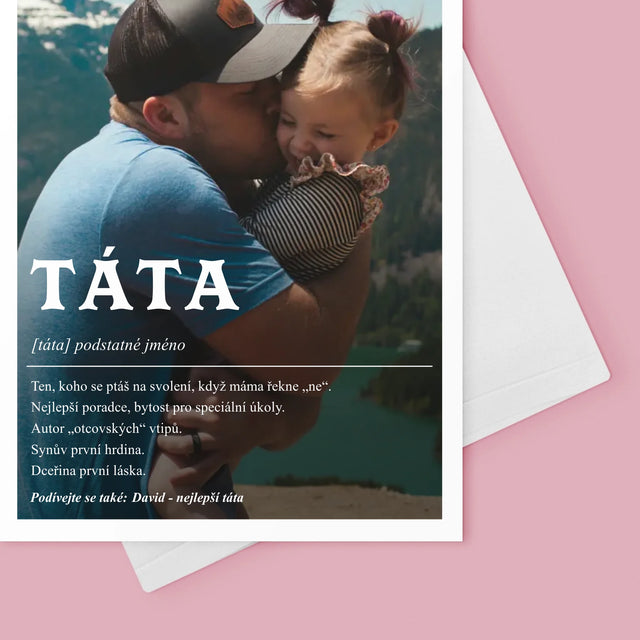 Fotka A Textem: Táta Definice - Přání