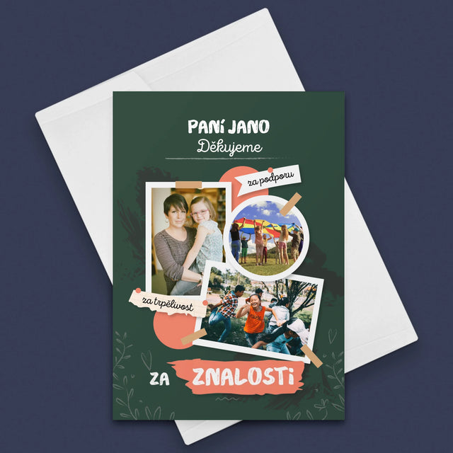 Fotokoláž: Děkujeme Za Znalosti - Přání