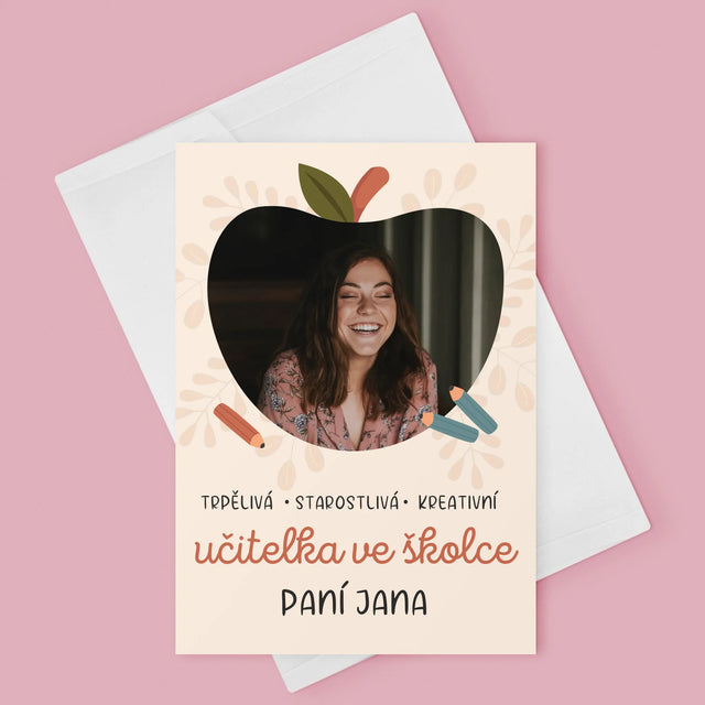 Fotka A Textem: Učitelka Ve Školce - Přání