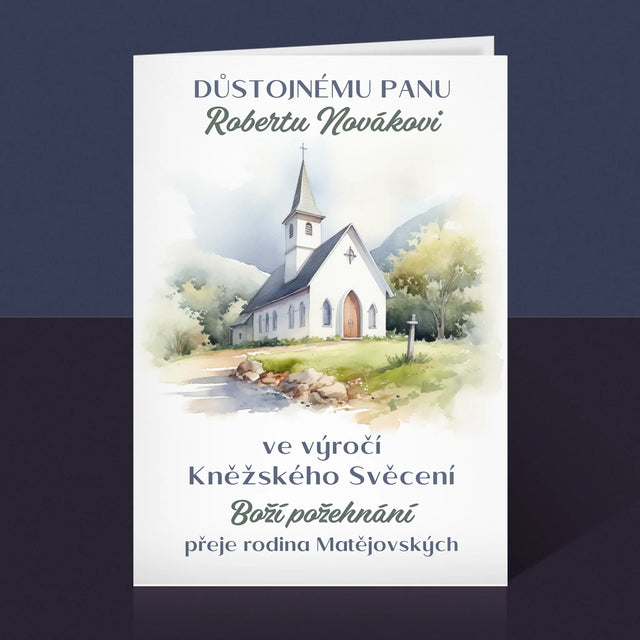 Jméno A Nápis: Výročí Kněžského Svěcení - Přání