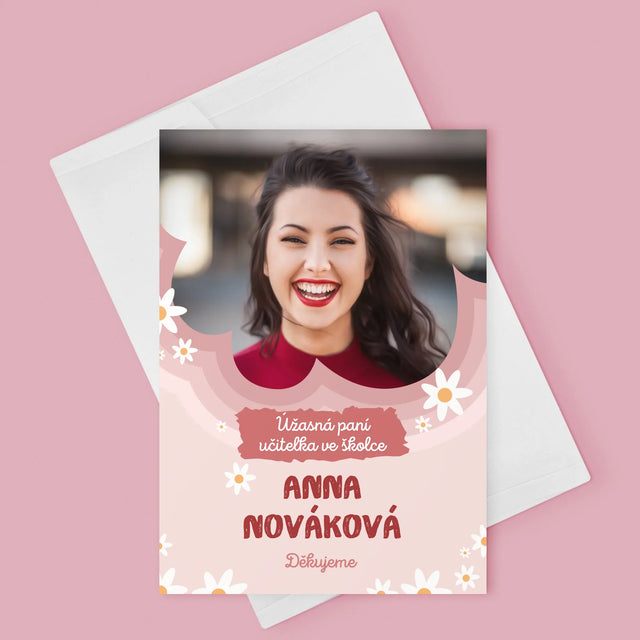 Fotka A Textem: Úžasná Paní Učitelka Ve Školce - Přání