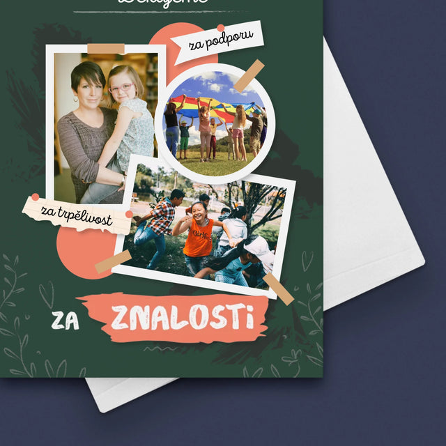 Fotokoláž: Děkujeme Za Znalosti - Přání
