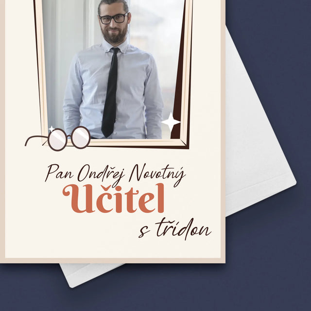 Fotka A Textem: Učitel S Třídou - Přání