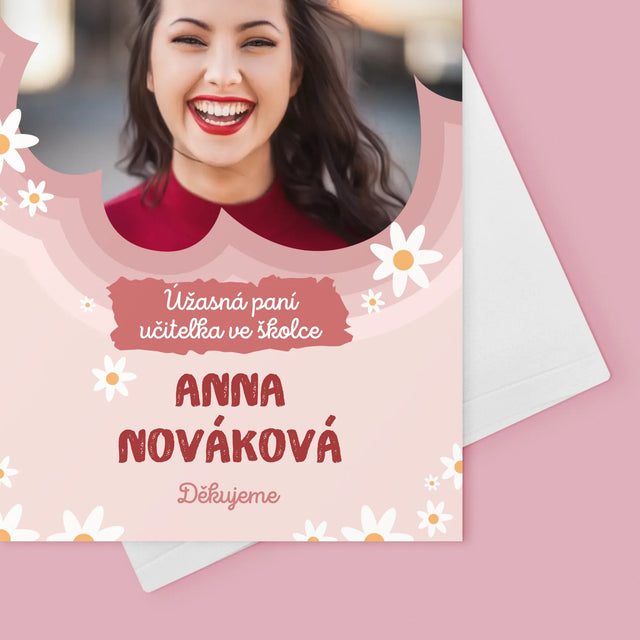 Fotka A Textem: Úžasná Paní Učitelka Ve Školce - Přání