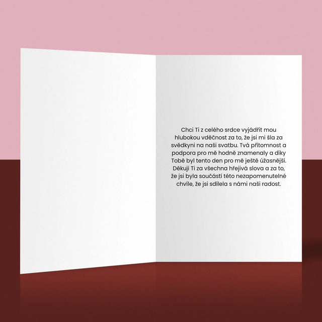 Fotka A Textem: Byla Jsi Ta Nejlepší Svědkyně - Přání