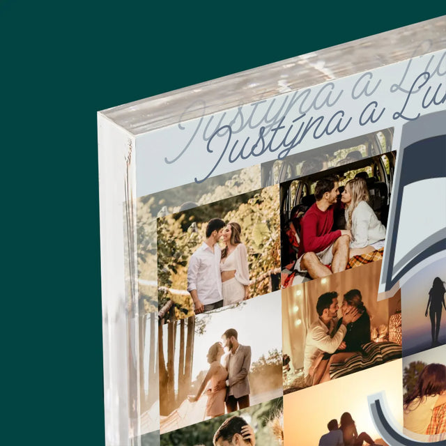 Fotokoláž: 5. Výročí - Akrylový Blok