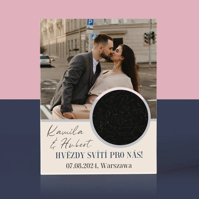 Hvězdná Mapa: Hvězdy Svítí Pro Nás - Akrylový Blok