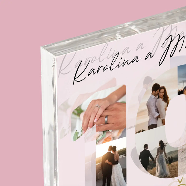 Slovo Z Fotek: 10. Výročí Svatby - Akrylový Blok