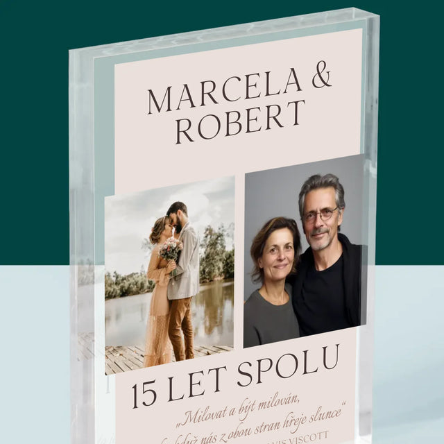 Fotokoláž: Milovat A Být Milován - Akrylový Blok