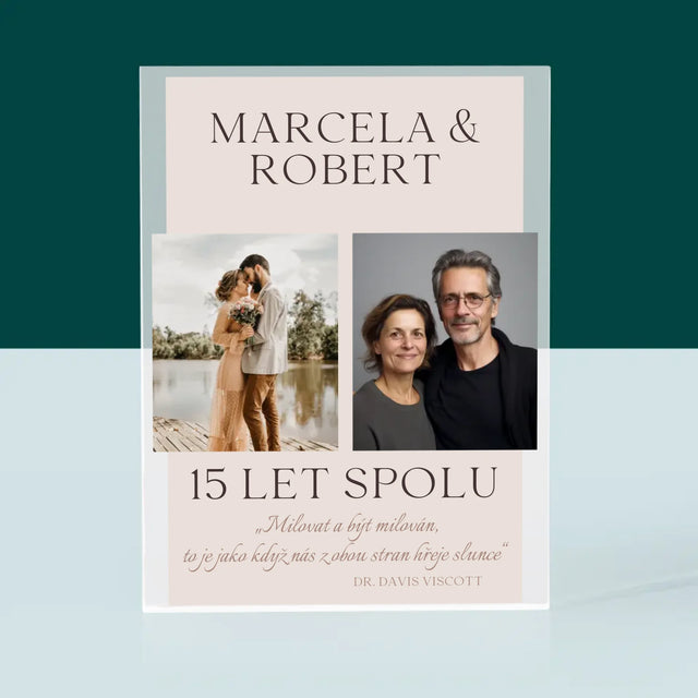 Fotokoláž: Milovat A Být Milován - Akrylový Blok