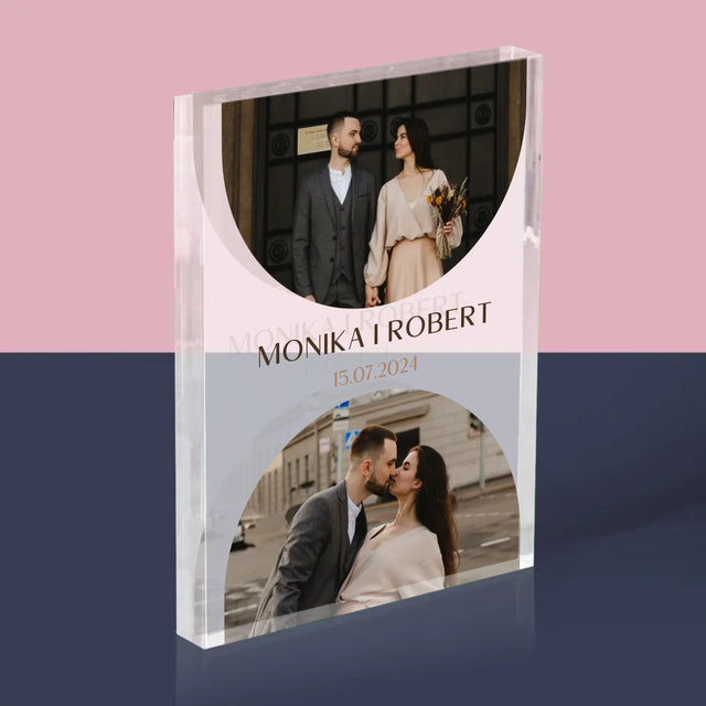 Fotokoláž: V Den Svatby - Akrylový Blok