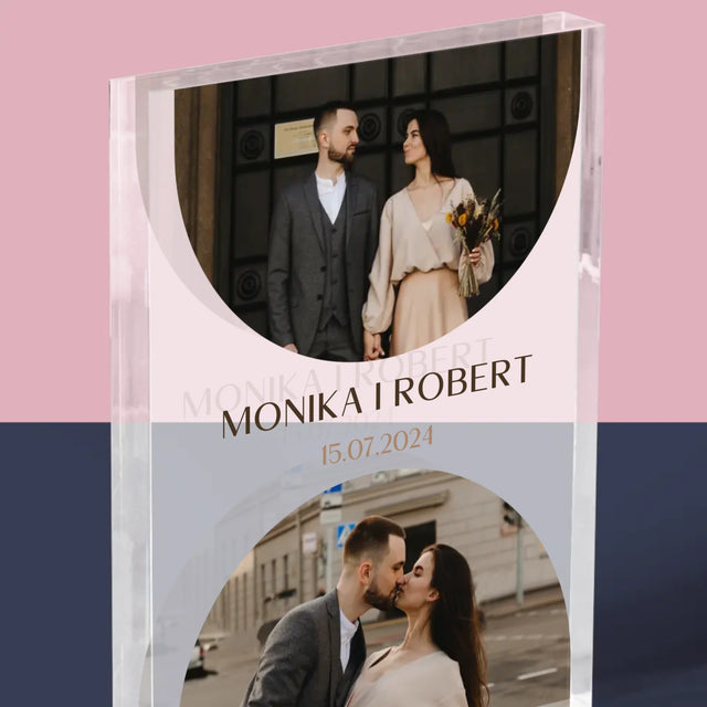 Fotokoláž: V Den Svatby - Akrylový Blok