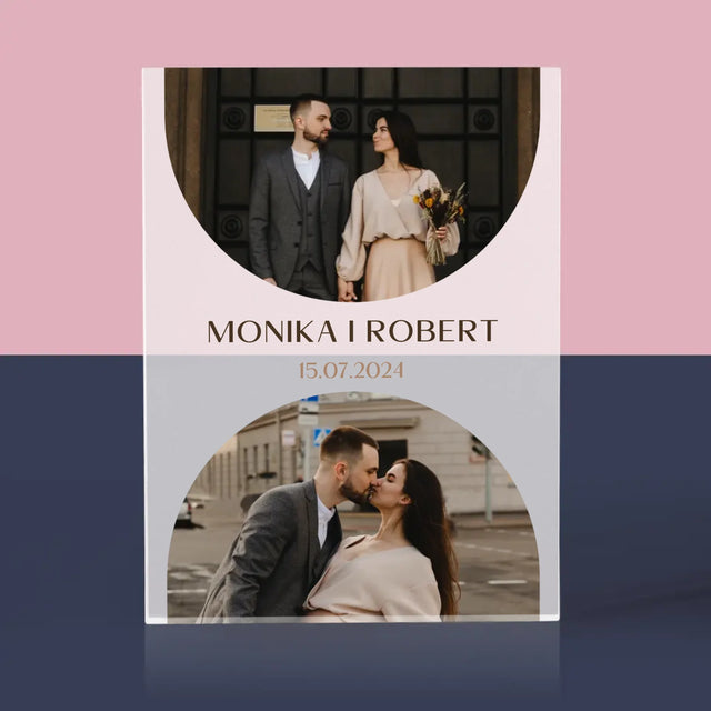 Fotokoláž: V Den Svatby - Akrylový Blok