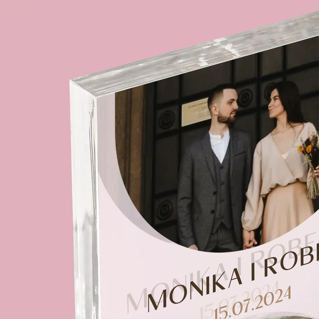 Fotokoláž: V Den Svatby - Akrylový Blok
